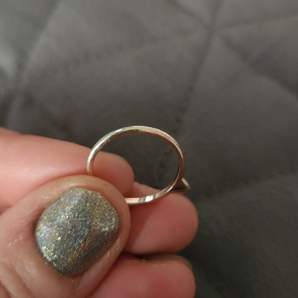 Size 4 Sterling Silver Cat Ears Ring - Picture 3 of 5